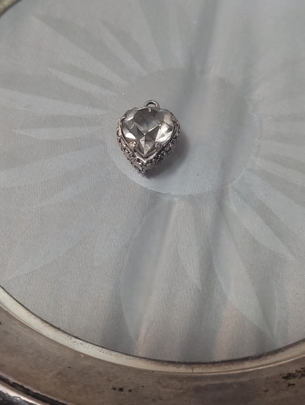 Sterling Silver Heart Crystal Pendant - Women Jewelry
